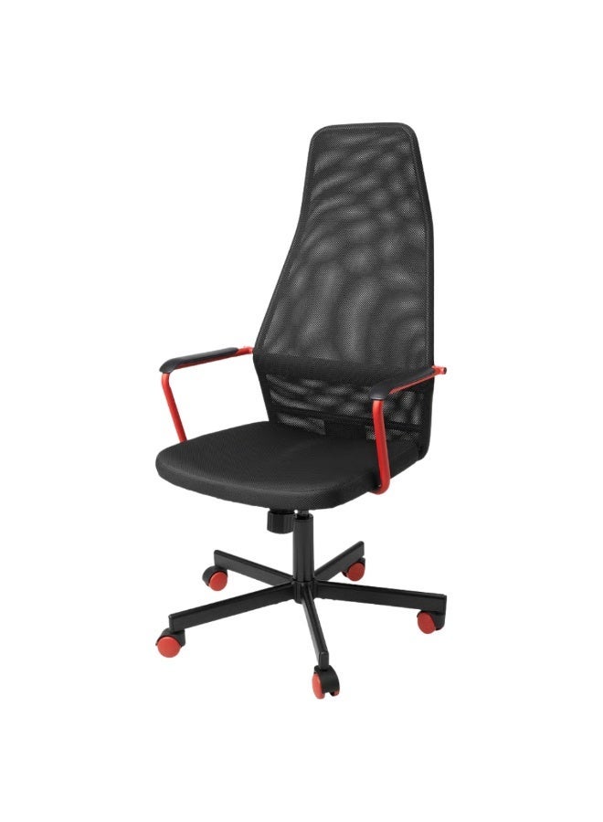 Ergonomic Office Chair Desk Chair Computer Chair Lumbar Support Gaming Chair Height Adjustable Large Space Padded Seat Cushion with Tilt Back Mesh Breathable Backrest Black - Image 1